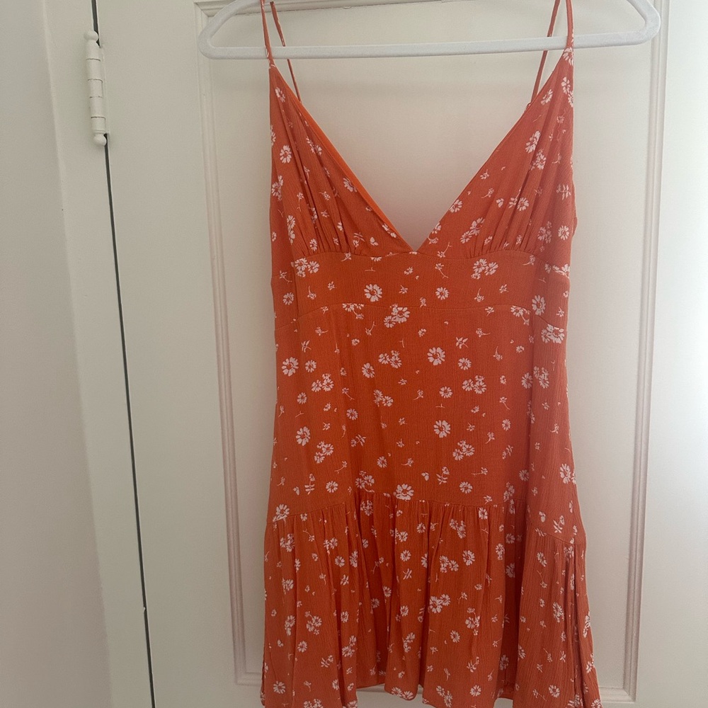 Orange Floral Sundress